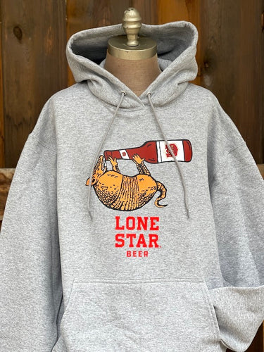 Lone Star ARMADILLO Hoodie- Heather Grey